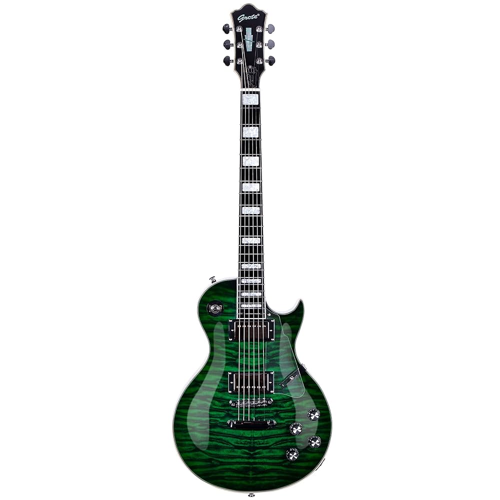 Grote / LPS-003 Blue Quilt レスポールカスタムタイプ Grote LPS-003 Solid Body Electric Guitar Coils Splitting